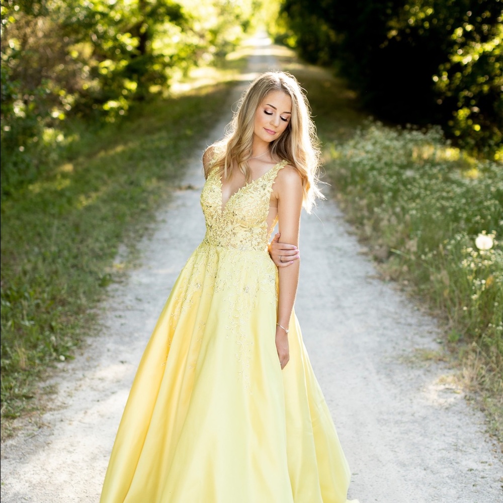 Yellow formal dress